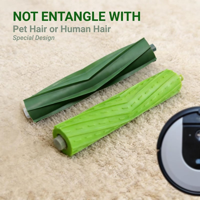 GIBTOOL 2 Sets Rubber Roller Brushes Compatible for iRobot Roomba E & I & J Series, Replacement Parts Accessory for J8+ i7+ i7 i1 i2 i3 i4 i6 i6+ i8 i8+Plus E5 E6 E7 Vac Cleaner - Image 5